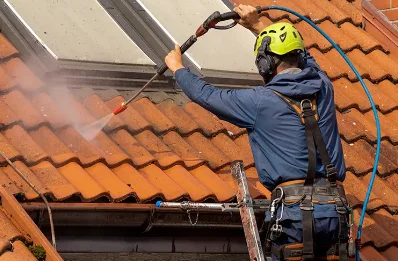 Démoussage et hydrofuge de toiture à Hinx